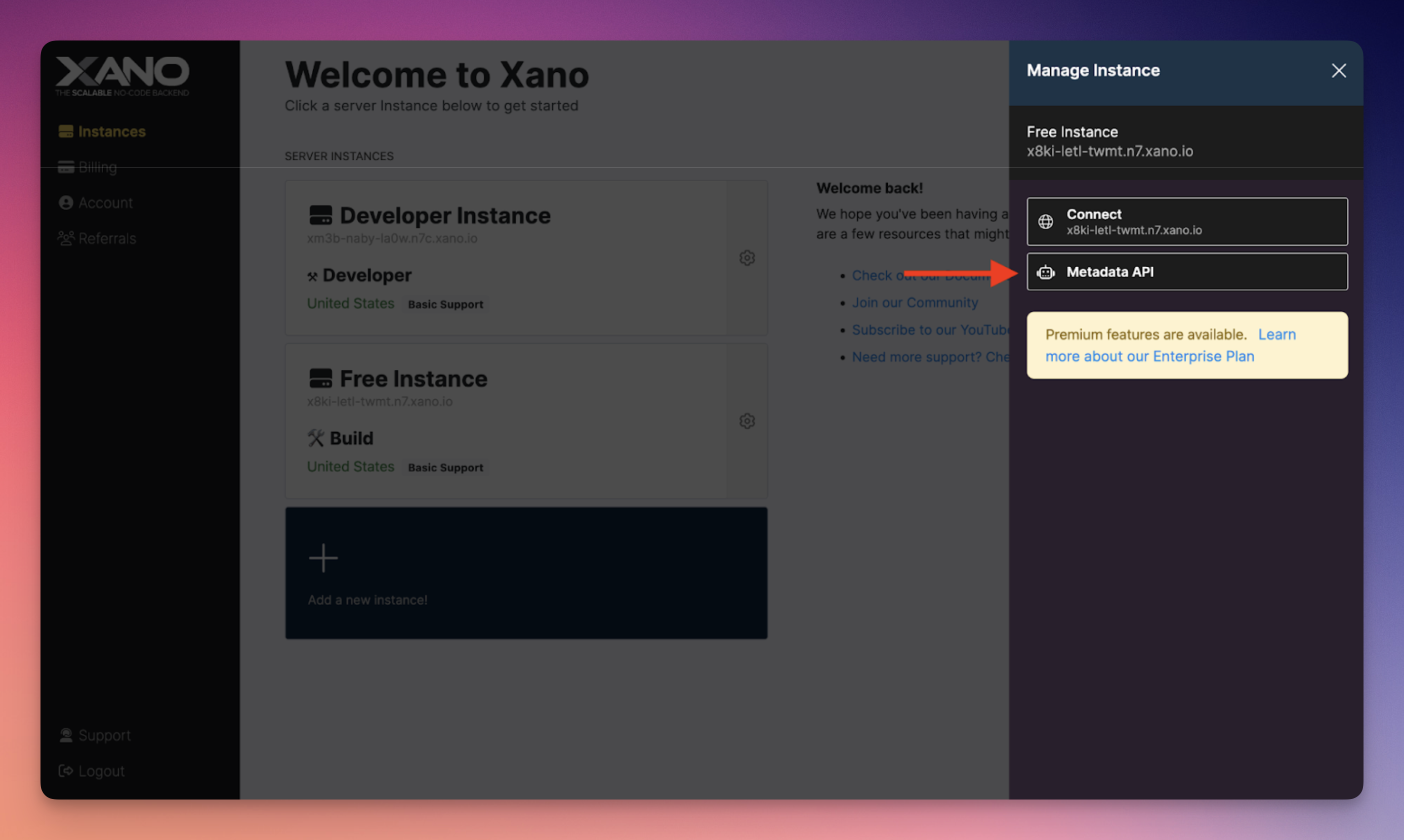 Xano reconnect step 1.2