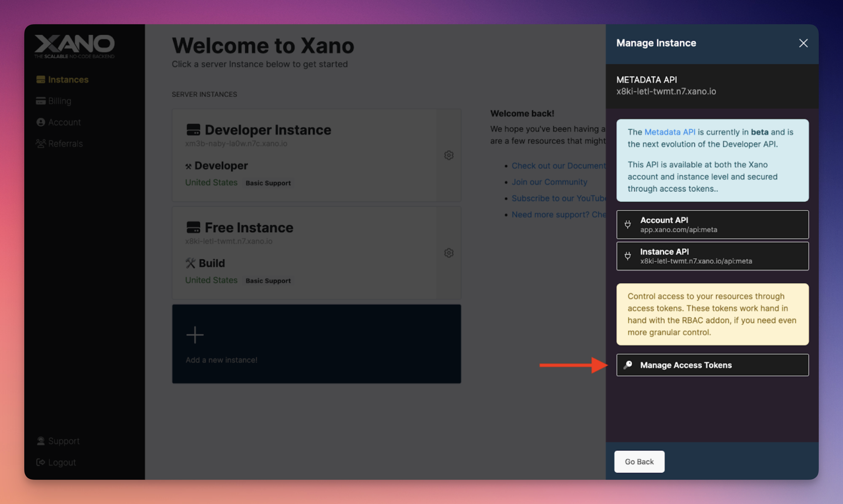 Xano reconnect step 1.3
